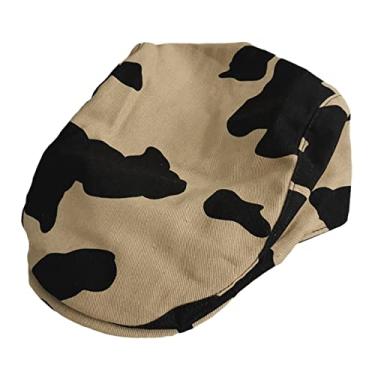 Imagem de 1 Unidade Chapéu De Ponto De Vaca Pontiagudo Versátil Ao Ar Livre Chapéu Xadrez Casual Chapéu Octogonal Retrô Feminino Chapéu Xadrez De Vaca Impressão Escócia Cara