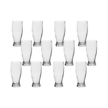 Imagem de Conjunto com 12 Copos Tulipa de Vidro Transparente para Cerveja e Chopp com Capacidade de 350ml