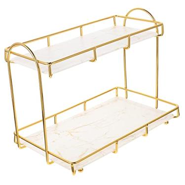 Imagem de Mikinona Rack De Armazenamento Bancada Prateleira De Armazenamento Organizador De Balcão De Banheiro Prateleira De Armazenamento De Canto Rack De Paletes De Cosméticos Prateleiras De