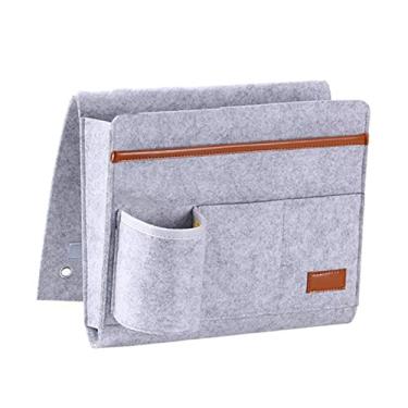 Imagem de IMIKEYA Saco De Armazenamento De Feltro Bolsa De Armazenamento De Cabeceira Bolsos De Armazenamento De Cabeceira Suporte De Cabeceira Suporte De Mesa De Cabeceira Sofá Sofá Suportes Para