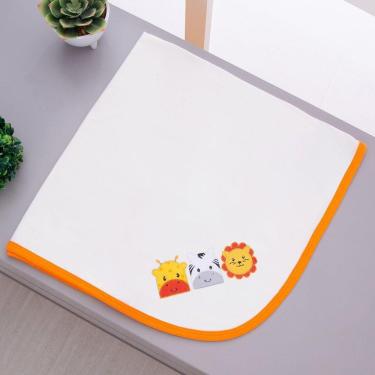Imagem de Manta Cueiro Malha 100% Algodão Para Bebê Savana Off White