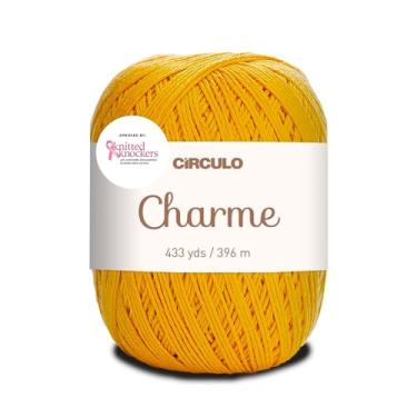 Imagem de Circulo Charme Fio de Algodão para Crochê e Tricô, 100% Algodão Mercerizado, Algodão Virgem Brasileiro - Cor 7030 - Mostarda 150g, 433m - Esporte