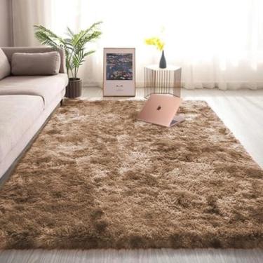 Imagem de Tapete Sala Quarto Felpudo Peludo Antiderrapante Macio Casa Dona (Bege, 2,00 x 2,40)