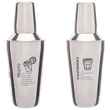Imagem de Coqueteleira de Aço Inox com Receitas 500ml - LYOR