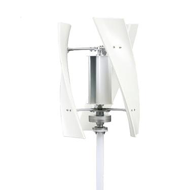 Imagem de Gerador de turbina eólica vertical de 2000w 12V 24V 48V 220V Dínamo magnético CA Gerador de turbina eólica AC Ideal para energia suplementar doméstica (Branco, 3 Blades),12v