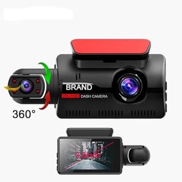 Imagem de Camera Veicular Interna e Frontal C/Display Filmadora Automotiva Dashcam D26 Full HD Carro Segurança TAXI