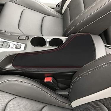 Imagem de XITER Capa de couro para console de carro à prova d'água protetor de braço para console central para Chevrolet Camaro 2016 2017 2018 2019 2020 2021 2022 2023 acessórios (pontos vermelhos)
