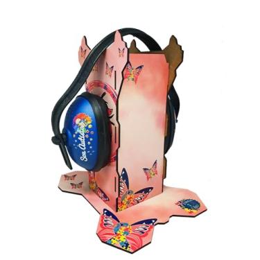 Imagem de Abafador de Ruído Azul para Autista com Suporte Decorativo Tons de Alegria