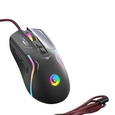 Imagem de Mouse com fio Advanced Esports, rolagem e inclinação ultrarrápidas avançadas, rastreamento de alta precisão com interruptor DPI, USB Plug and Play, mouse leve Eat Chicken definido por macro