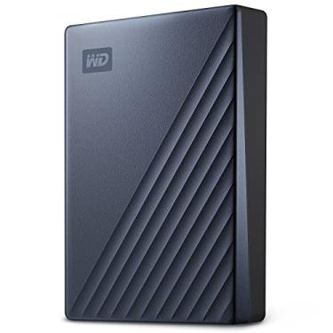 Imagem de Western Digital Disco rígido externo portátil My Passport Ultra Blue de 4 TB HDD, USB-C e USB 3.1 compatível - WDBFTM0040BBL-WESN