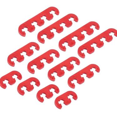 Imagem de Motoforti Separador universal de fios de vela de ignição, plástico, vermelho, 12 peças