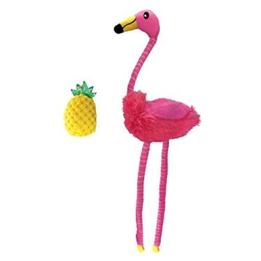 Imagem de KONG Tropics Flamingo Catnip Toy, pacote com 2