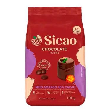 Imagem de Chocolate Nobre Meio Amargo - Gotas - 1,01 Kg  - 1 Unidade - Sicao - R