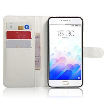 Imagem de Capa carteira MEIZU M3 Note, capa carteira flip de couro PU premium com compartimento para cartão, suporte e fecho magnético [capa interior à prova de choque de TPU] Compatível com MEIZU M3 Note