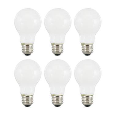 Imagem de Lâmpada SYLVANIA LED TruWave Natural Series A19, equivalente a 60W, 8W eficiente, 8 W, 800 lúmens, regulável, fosca, 2700K, branco macio - pacote com 6 (40813)