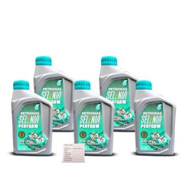 Imagem de Kit 5 Litros Petronas Selenia Perform 5w-30 Sintético API SP ACEA A5/B5