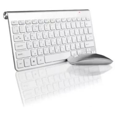 Imagem de Teclado E Mouse Usb S/ Fio Português Brasil Abnt2 Macbook - fam