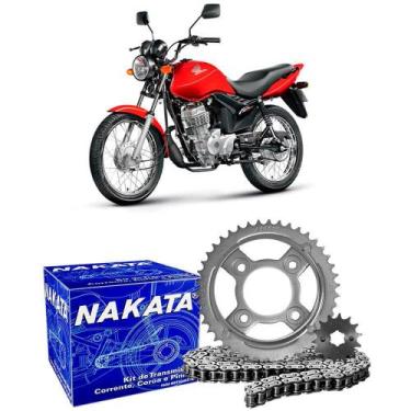 Imagem de Kit Relação Transmissão Moto Honda CG 125 Fan 2009 a 2018 Nakata
