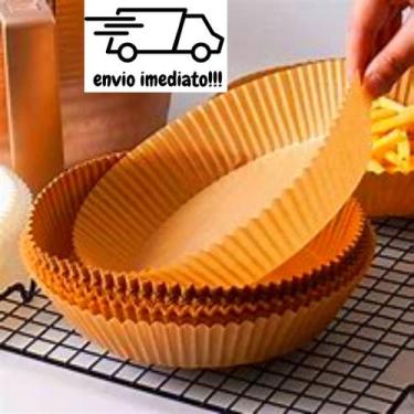 Imagem de Forma Descartável Papel Protetor Para Air Fryer Fritadeira Elétrica Ki