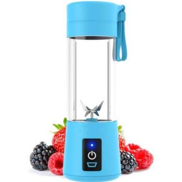 Imagem de Mini Liquidificador Portátil 6 Lâminas Azul Juice Cup Usb - Lehmox