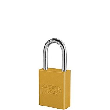 Imagem de American Lock Cadeados de segurança de alumínio Master Lock S1106YLW S-Series amarelo, manilha de 3,8 cm