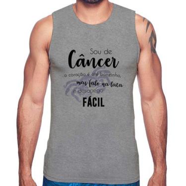 Imagem de Regata Sou de Câncer - Foca na Moda, Cinza, GGG