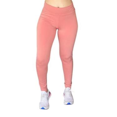 Imagem de KIT 2 Leggings Fitness Suplex Lisa Academia - JinkingStore, Preto, Ros
