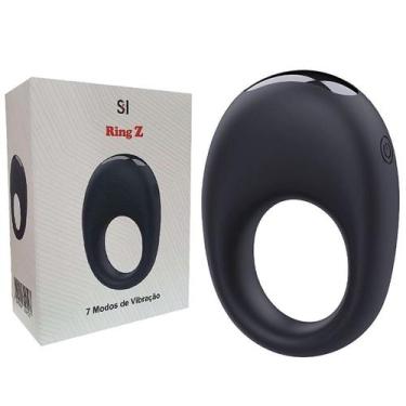 Imagem de Anel Peniano Ring Z 7 Vibrações Silicone Flexível 8cm x 5,4cm Recarreg