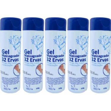 Imagem de Revenda 5 Gel Massageador 32 Ervas 220g Pernas Costas - San Jully