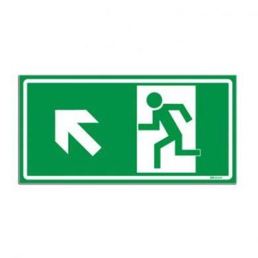 Imagem de Placa - rota de saida subir a esquerda em ps- 24x12cm emplac br