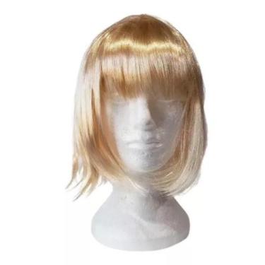 Imagem de Peruca Curta Colorida Franja Temática Para Festas Cosplay Cabelo Sinté