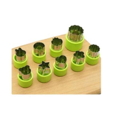 Imagem de Cortador de Frutas Massas e Vegetais 9 Peças Formatos Divertidos - NOV