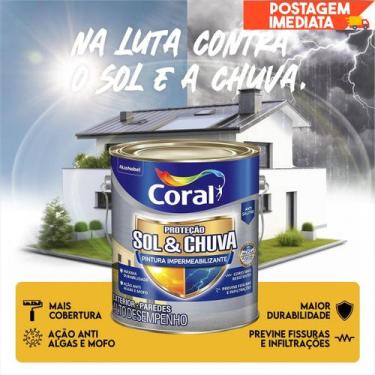 Imagem de CORAL tinta Sol & Chuva IMPERmeabilizante Branco 3,6L