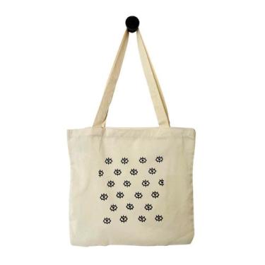Imagem de Sacola Ecobag Algodão Cru Tecido Pano Ecológica Olhos Cílios - Cine Co