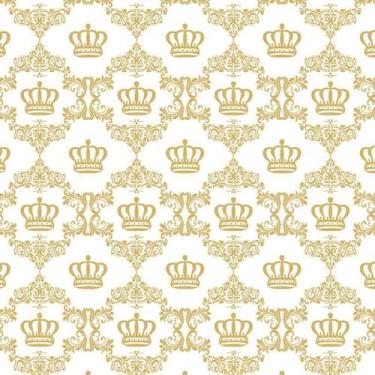 Imagem de Papel De Parede Adesivo Desenho E Coro Amarelo Ouro Infantil - LRP