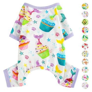 Imagem de Pijama de cachorro primavera verão roupas para cães pequenos meninas - meninos - cães de tamanho médio, roupas macias e elásticas para filhotes de cachorro, macacão de gato, roupa para animais de