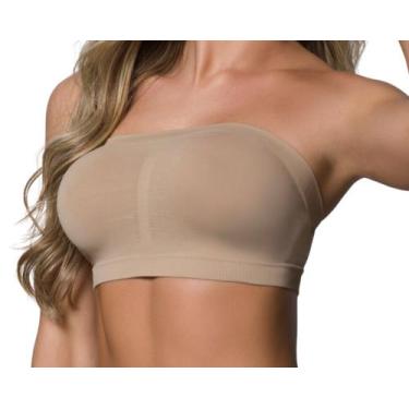 Imagem de KIT 03-SOUTIEN FAIXA SEM COSTURA TOP sem alça SEM BOJO - CHARMINHO, Ch