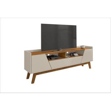 Imagem de Rack Florença em MDF P Tvs até 70 1Gav Off White Naturalle Bechara