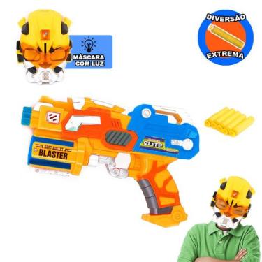 Imagem de Pistola Lança Dardos com Máscara e 6 dardos Blaster Launcher - Wellmix
