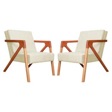 Imagem de Kit 02 Poltronas Decorativas Monalisa Luxo Suede Cores - DS Estofados,