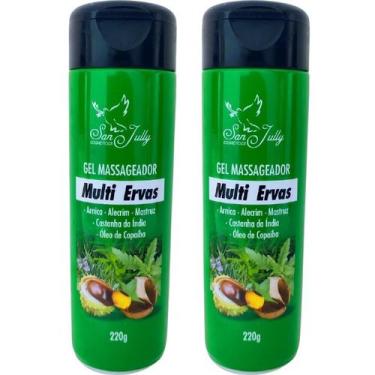Imagem de Kit 2 Gel Massageador Multi Ervas 220g  Arnica Alecrim Copaíba - San J
