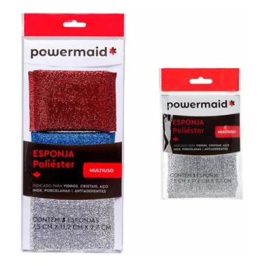 Imagem de Esponja Mágica Bucha Lavar Louça Cozinha Poliéster Multiuso - Powermai