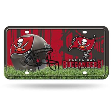 Imagem de Rico Industries NFL Tampa Bay Buccaneers Placa automotiva de metal primário 21,5 cm x 28 cm - Ótimo para caminhão/carro/SUV
