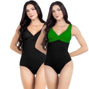 Imagem de Maiô Body Efeito Chapa Barriga Kit 2 Peças Feminino Com Bojo - HYPE MO