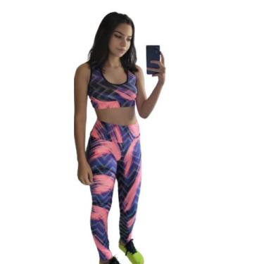 Imagem de Conjunto Fitness Feminino Calça Legging e Top Academia - CORPION, M 40