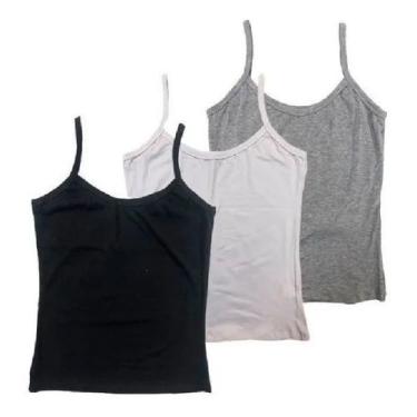 Imagem de Kit 3 Regata Básica Fitness Alça Alcinha Academia Esporte Treino Corri