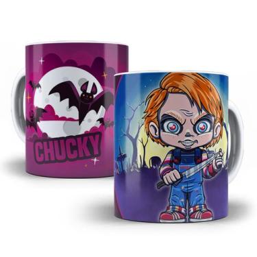 Imagem de Caneca Chucky Terror Halloween Porcelana Personalizada - Tio da Caneca