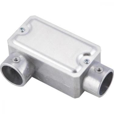 Imagem de Condulete fixo 3/4" tipo "LR" - com tampa / sem rosca / sem pintura - 