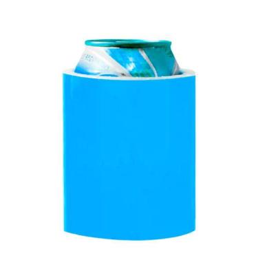 Imagem de Porta Lata - Latinha Cerveja 350ml alumínio e isopor Térmico - Azul - 