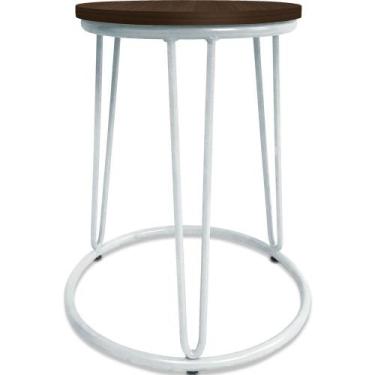 Imagem de Banco Banqueta Baixa Industrial Dinamarca Em Aço Balcão Bar Cozinha Br